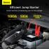 Baseus Super Energy Air Car Jump Starter Built-in 10000mAh Power Bank 1000A Max Peak Current 12V Car Jump Starter (Up to 4.0L Gas, 2.5L Diesel Engines) Emergency Portable Phone Charger - Black